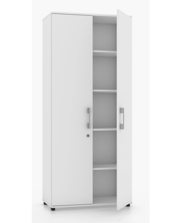 Szafa biurowa G 80 2d biała / szara zamykana na klucz rodo